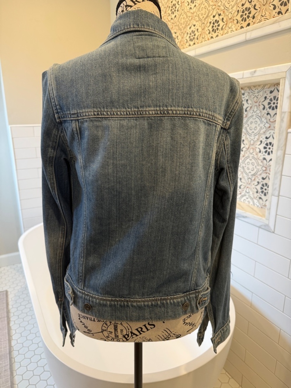 PAIGE Women's Blue Washed Denim Jacket - Picture 7 of 9